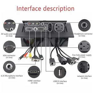 사용자 정의 표준 아울리 사무실 회의실 숨겨진 다기능 알루미늄 합금 주택 팝업 가구 소켓