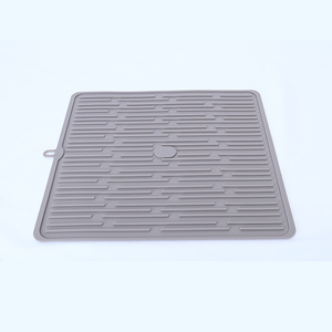 Custom Square 40*40cm Anti-Rutsch-Küchen wäsche Abtropffläche Dry Rack Pad Waschbecken Protector Zusammen klappbare Silikon-Geschirr trocknungs matten - Product Image 1