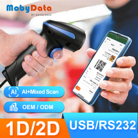 Escáner de Código de Barras Portátil Mobydata HS200 Ligero IP42 para Pagos Móviles e Inventario
