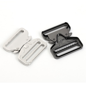 Hebilla de liberación lateral de aleación de zinc negra, duradera, para bolsos, mochilas, accesorios tácticos. - Product Image 3