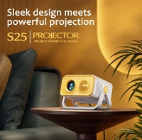 Enfoque eléctrico inteligente de doble banda WiFi inalámbrico Video portátil HD 720P Soporte 4K LED Dormitorio Estudiante Dormitorio Proyector de películas