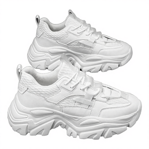 Zapatillas ZC de otoño para hombre, modernas, versátiles, blancas, estilo Torre, nuevas, transpirables, deportivas, informales, sin cordones, con puntera, suela gruesa de EVA y goma. - Product Image 3