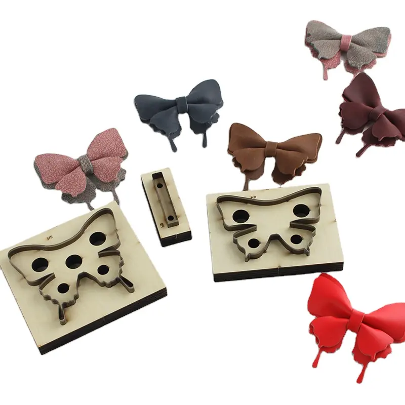 Double Butterfly Leather Cutting Dies DIY Leather Crafts Cutting Mold Punch Blades Cutter Template Scrapbooking Die-Cuts Tools