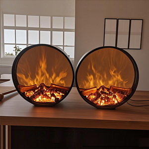 موقد كهربائي دائري متعدد الوظائف الأكثر مبيعًا مع 8 + <span class=keywords><strong>3</strong></span> ألوان لهب مدفأة كهربائية دائرية - Product Image 2