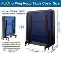 Couverture de table de ping-pong pliante et imperméable pour le jardin et l'extérieur