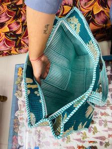 Handmade Quilted Cotton <b>Tote</b> <b>Bag</b> Camouflage Print Women Eco Friendly Zipper Closure Shoulder <b>Bag</b> Large Capacity Shopping <b>Bag</b> - Product Image 5