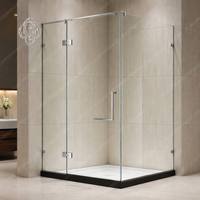 Mampara de Ducha Corredera Moderna Minimalista sin Marco, Panel Fijo de Vidrio Templado Transparente de 8 mm, Resistente, para Uso en Hoteles y Apartamentos