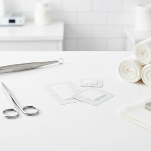 แผ่นซับน้ำลายแบบติดเอง ปลอดเชื้อ ผลิตจากวัสดุไม่ถักทอ สำหรับการดูแลบาด<span class=keywords><strong>แผล</strong></span>ทางการแพทย์ การผ่าตัด การฟื้นฟูสมรรถภาพ และการรักษาบาด<span class=keywords><strong>แผล</strong></span>แบบใช้แล้วทิ้ง - Product Image 1