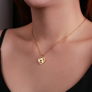 Collar con Colgante de Corazón Chapado en Oro 304 316 TAYCHUNASO con Circonita Cúbica, Joyería Romántica para Uso Diario para Mujer - Product Image 6