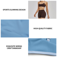 Ensemble de yoga 2 pièces pour femmes, OEM ODM, haute élasticité, avec soutien-gorge de sport à bretelles réglables et short cycliste taille haute, séchage rapide, pour la gym