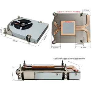 Refroidisseur de processeur X21R 1U à profil bas, 21 mm, <span class=keywords><strong>2</strong></span> caloducs, base en cuivre, ventilateur PWM, dissipateur thermique pour NAS Mini ITX HTPC <span class=keywords><strong>OPS</strong></span> LGA 1700 1851 1200 115X - Product Image 1