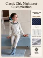 Ensemble de pyjamas pour enfants de haute qualité, 95,5% coton, 4,5% élasthanne, vêtements de nuit à manches longues pour l'automne et l'hiver, OEM, stock en gros disponible