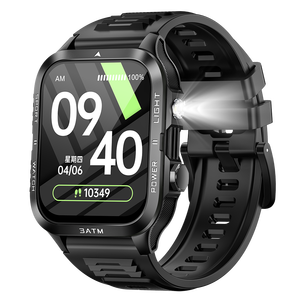 Kt89 LED Ánh Sáng Đèn Pin 880MAh Thông Minh Đồng Hồ Người Đàn Ông Phụ Nữ GPS Theo Dõi IP68 3ATM Không Thấm Nước Bt Cuộc Gọi Tin Nhắn Đẩy Trái Tim Tỷ Lệ Màn Hình - Product Image 1