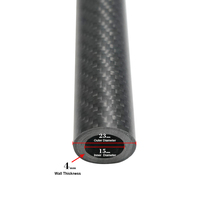 12mm 15mm 19mm 22mm 1 pouce 40mm 45mm 90mm Fabrication sur mesure Tube en fibre de carbone 3k