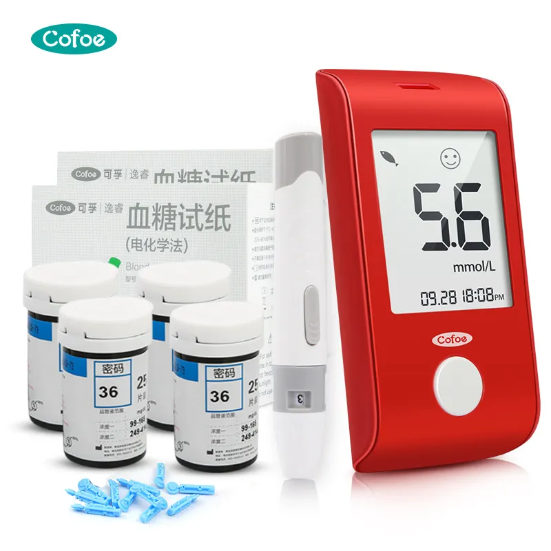Cofoe Rumah Putih Diabetes Darah Glukosa Meter Bd Peralatan Diagnostik Medis Glukosa Darah Kit