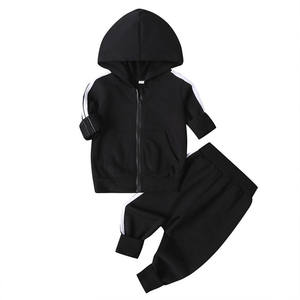 Ensemble de survêtement personnalisé avec logo pour bébés et tout-petits, ensemble de sweat-shirt et pantalon de survêtement pour enfants, ensemble de sweat-shirts à fermeture éclair pour bébés garçons et filles, 1-15 ans - Product Image 3