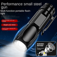 Linterna Portátil de Alta Luminosidad de 1000 Lúmenes, Recargable por USB, con Clip para Gorra, Ideal para Acampar y Pescar