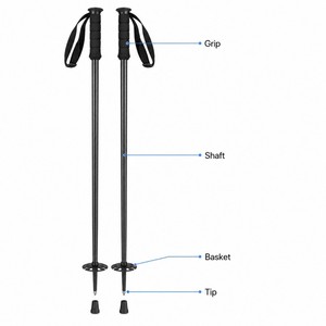 Bâtons <span class=keywords><strong>de</strong></span> <span class=keywords><strong>ski</strong></span> en fibre <span class=keywords><strong>de</strong></span> carbone légers à longueur fixe avec poignée en EVA - Product Image 2