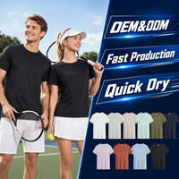T-shirts personnalisés pour hommes à séchage rapide avec logo, en mélange de spandex, pour activités d'entreprise, entraînement en extérieur et sport – Vente en gros