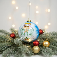 Boules de Noël en verre peintes à la main, personnalisées en usine, décorations de sapin de Noël en verre peintes à l'envers