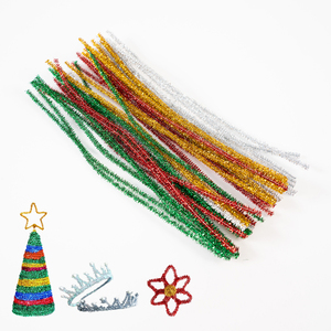 Tallos de Chenilla Navideños para Manualidades, Cuatro Colores, Decoración para el Hogar, <span class=keywords><strong>la</strong></span> Escuela y Festivales - Product Image 1