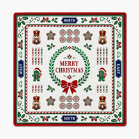 Juego de Mahjong Americano Personalizado, 160 Fichas con Jokers, 4 Capas, Cascanueces Navideño Rojo y Verde, Juego Familiar para 4 Jugadores