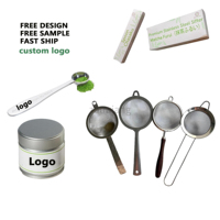 Ensemble d'outils à matcha en acier inoxydable en gros : cuillères doseuses, boîtes à matcha, tamis à matcha – Ustensiles à thé avec logo personnalisé