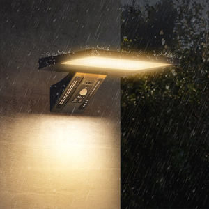 Đèn tường năng lượng mặt trời 104 hạt <span class=keywords><strong>LED</strong></span> Điều chỉnh màu sắc ánh sáng Cảm biến chuyển động IP65 Đèn sân vườn chống nước Không cần lắp đặt dây cáp Cá voi - Product Image 1