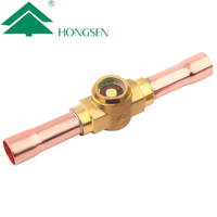 Vanne à visée en laiton Hongsen SGN3/8 ODF, raccord fileté pour climatiseur central et échangeur de chaleur pour entrepôt frigorifique