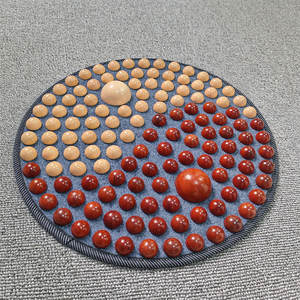 Tapis de massage des pieds en bois massif naturel, style Taiji (chardon, <span class=keywords><strong>poire</strong></span>, lotus), plaque de pression des doigts super jogging, thérapie - Product Image 3