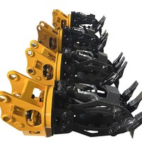 Vente flash TAEKKO 360 °   Grappin hydraulique rotatif pour excavatrice, manipulation de bois, de pierres et d'acier, 24-30T