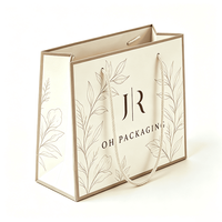 Sacs cadeaux en papier personnalisés avec poignée en corde de papier torsadée pour fleuriste, vêtements, cosmétiques, bijoux, mariage, boutique, emballage cadeau