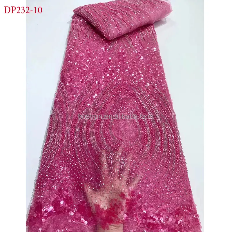 DP232 Топ Французский 3d аппликация зеленая вышивка бисером кружево с камнями смешанные цвета ткань для подиума одежда