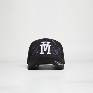 Lanhai New 5 Panel Curved Brim Baseball <b>Cap</b> Custom Suede Sports <b>Cap</b> with Rhinestone Logo Baseball <b>Cap</b> - Product Image 5