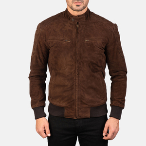 Custom <b>Mens</b> Leather <b>Jacket</b> Vintage Genuine Leather <b>Suede</b> <b>Jacket</b> <b>For</b> <b>Men</b> Good Quality Fabric Material - Product Image 4