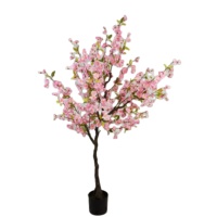 Arbre de cerisier artificiel 150 cm, écologique, en pot, pour décoration de mariage, fleurs décoratives, construction en plastique, fil de fer et tissus