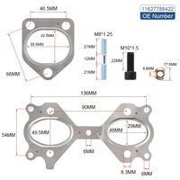 Collecteur d'échappement 11627788422 pour BMW E46 E39 E60 E61 E38 E65 E83 E53 X3 X5 en acier inoxydable 11622248166 11627799728 11627798177