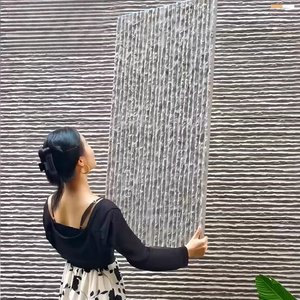 Panel de revestimiento de imitación de PVC aislante ligero, tablero de pared de piedra de PU moderno, fácil instalación rápida, ignífugo geométrico alternativo - Product Image 6
