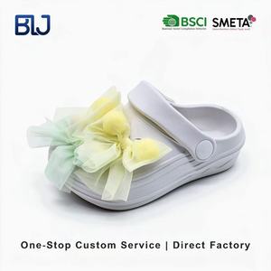 Sabots Princesse Personnalisés en EVA Imperméables, Légers, Respirants et Faciles à Nettoyer avec Nœud en Tulle Mignon – Chaussures Décontractées - Product Image 1