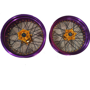 Llantas Moradas para <span class=keywords><strong>EXC</strong></span> SXF MC XC TE FE 16/17, Rueda Delantera para Motocicleta Todoterreno, Ruedas <span class=keywords><strong>Supermotard</strong></span> - Product Image 1