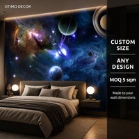 Peinture murale personnalisée Galaxie sur toile, Nébuleuse Nuit Étoilée, Papier peint mural sur mesure, Décoration murale pour Chambre, Chambre d'enfants, Hôtel