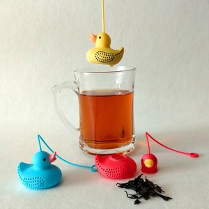 Filtre à thé animal en gros Infuseur à thé en silicone de qualité alimentaire Cadeaux de fantaisie Canard mignon Passoire à thé en vrac - Product Image 3