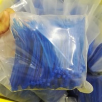 Bleu 4.8X200mm câble autobloquant Zip résistant à la corrosion ETFE attaches de câble en plastique 100 sac Pack Solution de gestion des câbles