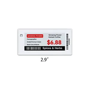 超市电子墨水解决方案小射频识别数字价格标签2.9 “esl无线电子货架标签