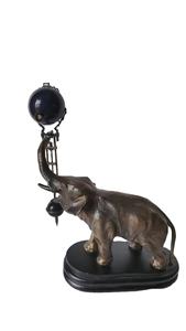 Mysterie Antieke Olifant Figuur Messing Slinger Swingende Swinger Kobalt Blauwe Bal Mechanische Tafel Klok Voor Collectie, Versieren - Product Image 2