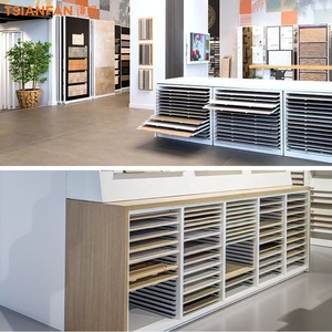 Présentoir coulissant sur mesure pour dalles de quartz en showroom - Product Image 2