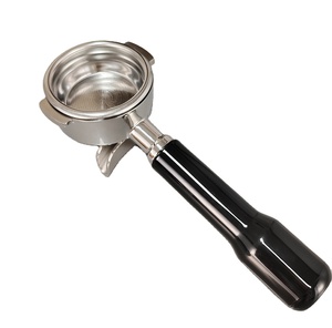 Portafiltro de caños dobles <span class=keywords><strong>Espresso</strong></span> de 58MM con 2 orejas compatible con E61 Exporbar con cesta de acero inoxidable PC Handle Flair <span class=keywords><strong>Rocket</strong></span> Sanremo - Product Image 2
