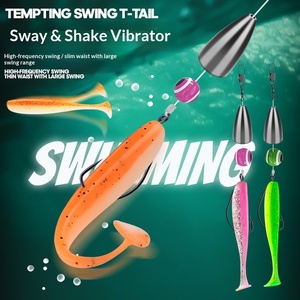 Ensemble complet de 76 leurres souples en PVC pour la pêche au Texas, avec leurres anti-accrochage au fond, conception à queue en T, sans hameçons - Product Image 2