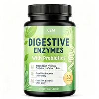 Enzimas Digestivas con Probióticos, Proteínas, Carbohidratos y Grasas, Una Vez al Día, 60 Cápsulas