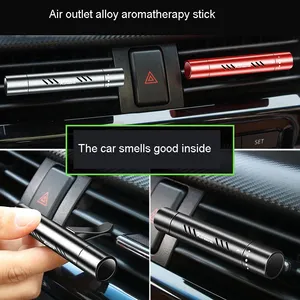 New Aluminum alloy car vent aromatherapy Solid Incense Stick for Vehicles Car Air Freshener Diffuser Vent Clip